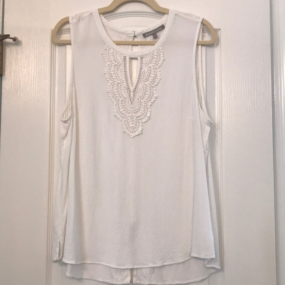 Stitch Fix Embroidered Detail Tank Blouse